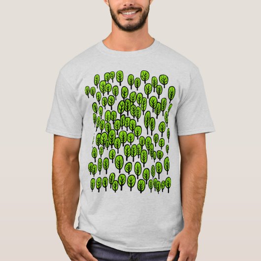Landkarte Wälder - Grüne Bäume T-Shirt (Vorderseite)