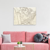 Landkarte zwischen Auckland und Waikato Leinwanddruck (Insitu (Wohnzimmer))