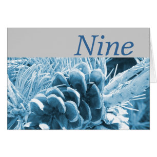 Landkiefernzapfen Winterhochzeit Tischnummer