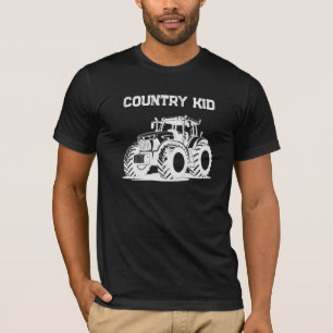 Landkind-Traktorshirt, ländliches Farmleben, dunkl T-Shirt