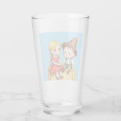 Landkinder auf einem Heuballen, Glas (Rückseite)
