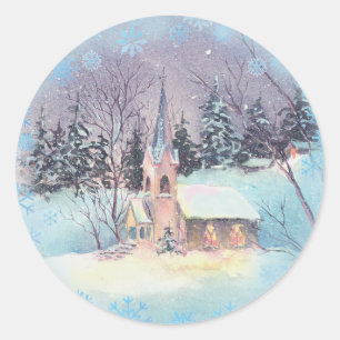 LANDKIRCHE VON SHARON SHARPE RUNDER AUFKLEBER