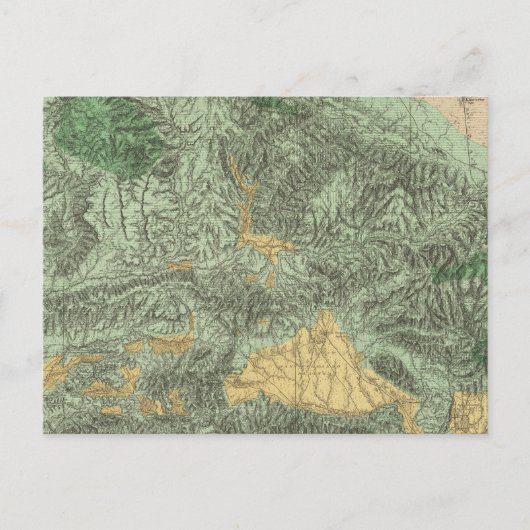 Landklassifikationskarte von Kalifornien Postkarte (Vorderseite)