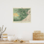 Landklassifizierungskarte Südkaliforniens Poster (Küche)