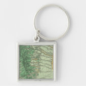 Landklassifizierungskarte Südwestmexikas Schlüsselanhänger (Vorne)