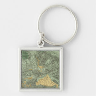 Landklassifizierungskarte von Kalifornien Schlüsselanhänger