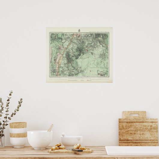 Landklassifizierungskarte Zentralmexikas Poster (Küche)