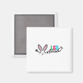 Landkrankenschwester Bunny Ostern Stethoskop Gebur Magnet (Vorderseite/Rückseite)