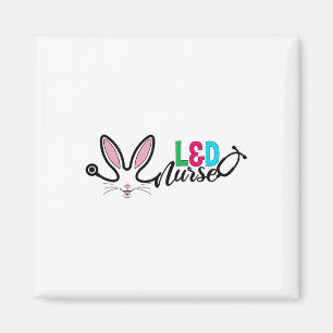 Landkrankenschwester Bunny Ostern Stethoskop Gebur Magnet