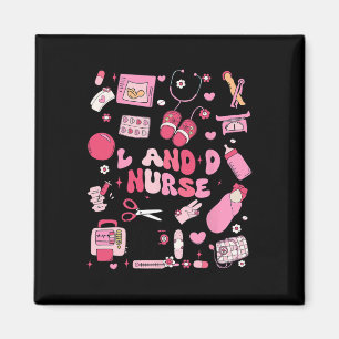 Landkrankenschwester Valentine Hearts Labor Geburt Magnet