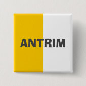 Landkreis Antrim Flag Abzeichen Button (Vorderseite)