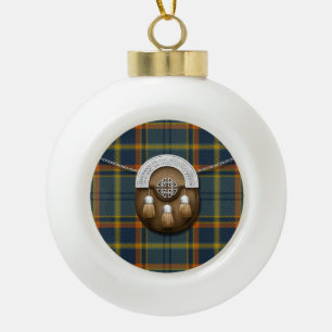 Landkreis-Antrim irischer Tartan und Sporran Keramik Kugel-Ornament