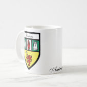Landkreis-Antrimkarten-u. -Wappen-Tassen Kaffeetasse (Vorderseite Links)