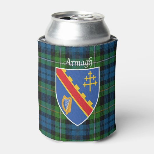 Landkreis Armagh Kariert Can Cooler Dosenkühler (Kanne Vorderseite)