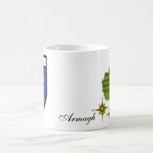 Landkreis-Armaghkarten-u. -Wappen-Tassen Kaffeetasse (Mittel)