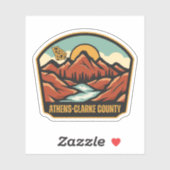 Landkreis Athen-Clarke, Georgien Aufkleber (Blatt)