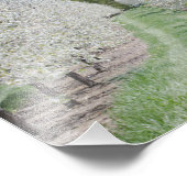 Landkreis auf dem Kirschbaumfeld drucken Fotodruck (Ecke)