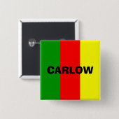 Landkreis-Carlow-Flag-Abzeichen Button (Vorne & Hinten)