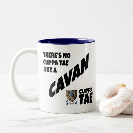 Landkreis Cavan Irland Zwei-Tonen-Kaffee-Tasse Zweifarbige Tasse (Mit Donut)