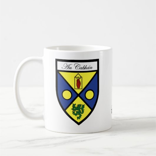 Landkreis Cavan Karten-u. Wappen-Tassen Kaffeetasse (Links)