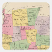 Landkreis Cheshire, NH Quadratischer Aufkleber (Vorderseite)