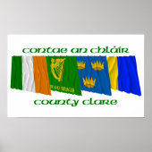 Landkreis-Clare-Flags Poster (Vorne)