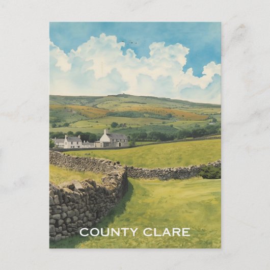 Landkreis Clare Irland Postkarte (Vorderseite)