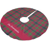 Landkreis Clare Tartan individuell anpassbar Polyester Weihnachtsbaumdecke (Schrägansicht)