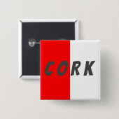 Landkreis Cork Flag Abzeichen Button (Vorne & Hinten)