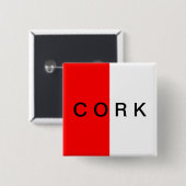 Landkreis Cork Flag Abzeichen Button (Vorne & Hinten)