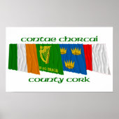 Landkreis Cork Flags Poster (Vorne)