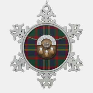 Landkreis Cork Irish Tartan und Sporran Schneeflocken Zinn-Ornament
