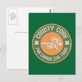 Landkreis Cork Pub Crawling Team Postkarte (Vorne/Hinten)