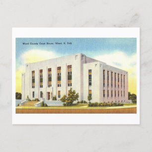 Landkreis Court House in Minot, North Dakota Postkarte