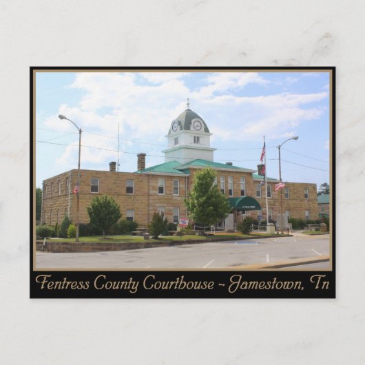 Landkreis Courthouse Fentress - Jamestown, TN Postkarte (Vorderseite)