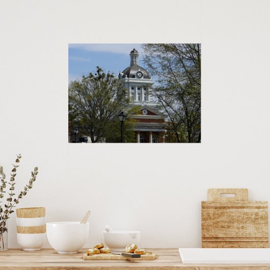 Landkreis Courthouse in Madison, GA Poster (Küche)