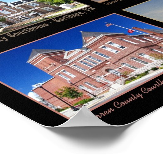 Landkreis Courthouses of Middle Tennessee Poster (Ecke)