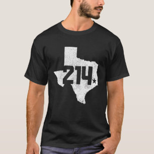 Landkreis Dallas 214 Vorwahl Texas Sate Karte Stol T-Shirt