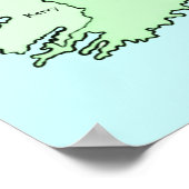 Landkreis der irischen Karte Poster (Ecke)