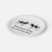 Landkreis der Kuhfarm Bauer Hochzeitsfeier Jahrest Pappteller (Schrägansicht)