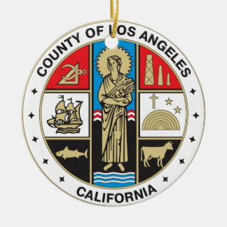 Landkreis des Siegels Los Angeles Keramikornament