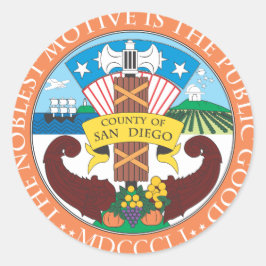 Landkreis des Siegels San Diego Runder Aufkleber