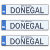 Landkreis Donegal Irish Reg Plate Decal Stickers x Aufkleber (Vorderseite)