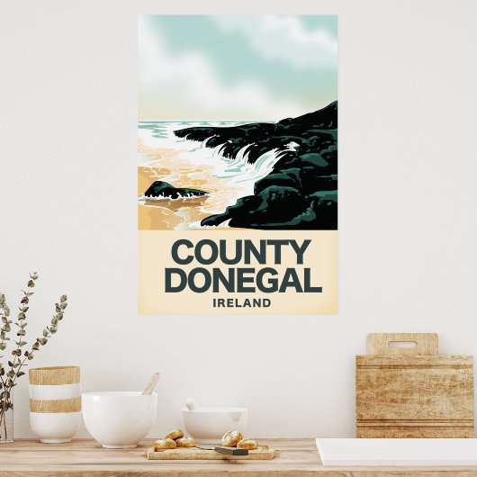 Landkreis Donegal Seaside Reiseplakat Poster (Küche)