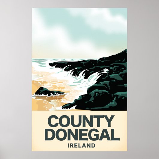Landkreis Donegal Seaside Reiseplakat Poster (Vorne)