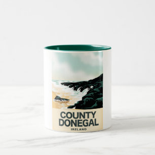 Landkreis Donegal Seaside Reiseplakat Zweifarbige Tasse