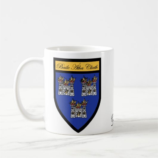 Landkreis-Dublinkarten-u. -Wappen-Tassen Kaffeetasse (Links)