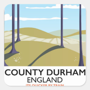 Landkreis Durham, England Quadratischer Aufkleber