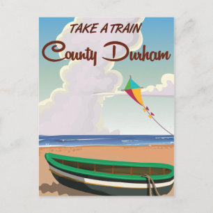 Landkreis Durham Train Reiseplakat Postkarte