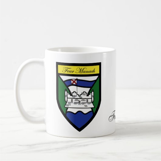 Landkreis Fermanagh Karten-u. Wappen-Tassen Kaffeetasse (Links)